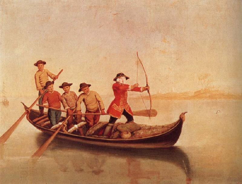 LONGHI, Pietro Duck Shoot on the Lagoon China oil painting art